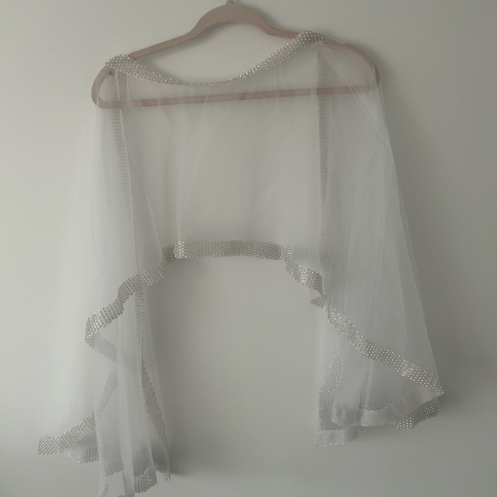 Sheer Cape with Sparkling Accents
